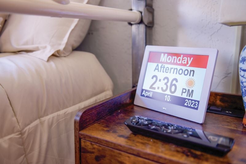 Bedside monitors can remind older adults to take medications. 