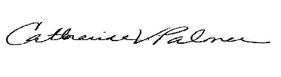 Catherine Palmer signature