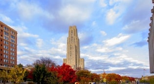 Cathedral of Learning in the Fall