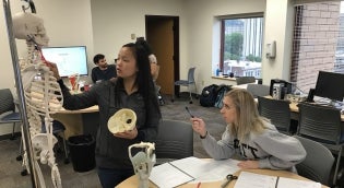 csbs students studying anatomy