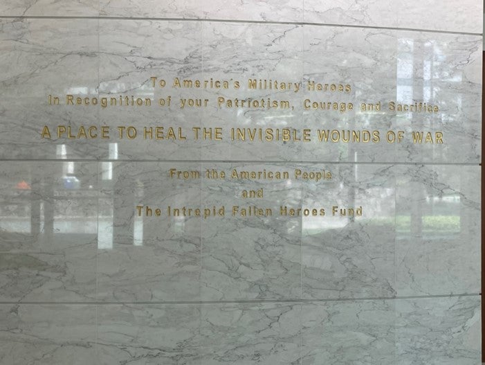 The engraving in the lobby of the NICoE 