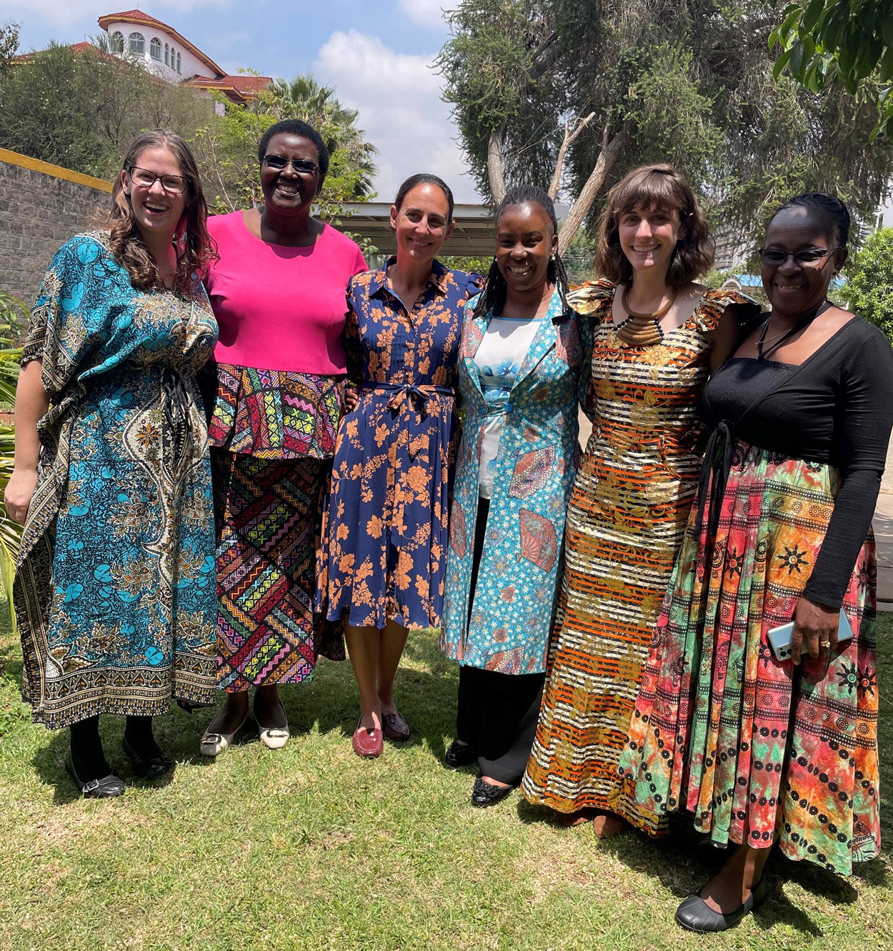 Bachmann (second from right) with her coworkers from Jackson Clinics Foundation and colleagues at the Kenya Medical Training College