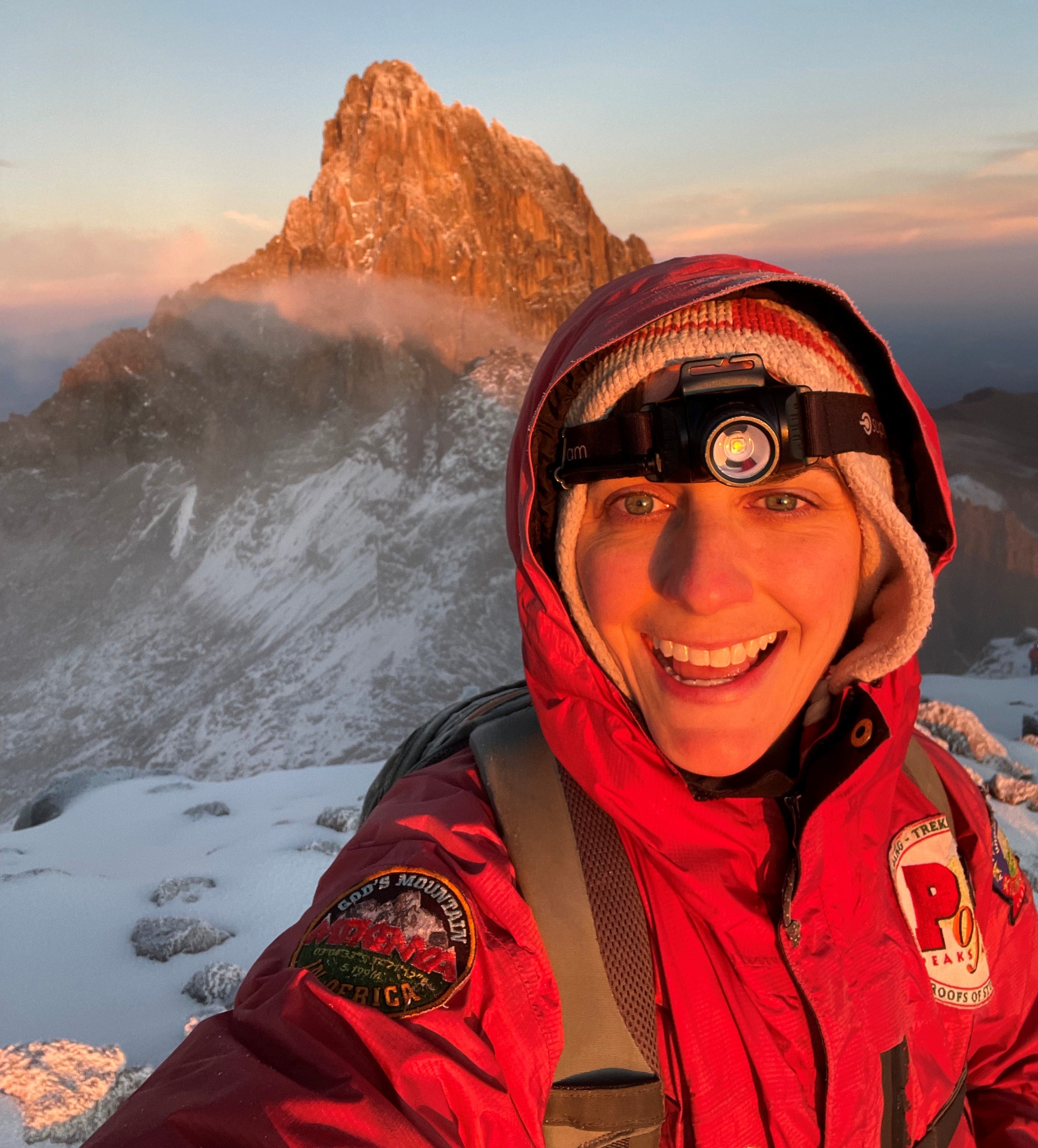 Physical Therapist Molly Bachmann taking advantage of her clinical teaching in Kenya to summit Mt. Kenya, the second tallest peak on the African continent.
