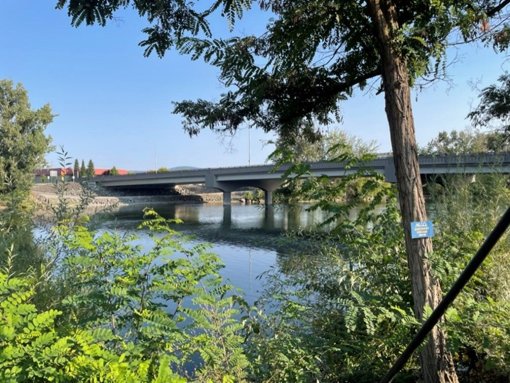 View of the Spokane River from a local restaurant