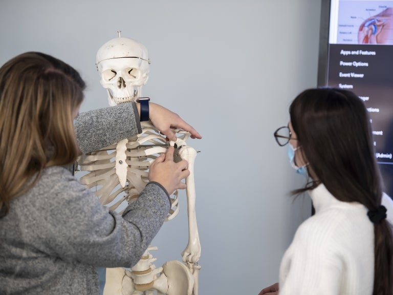 physician assistant students practicing skills