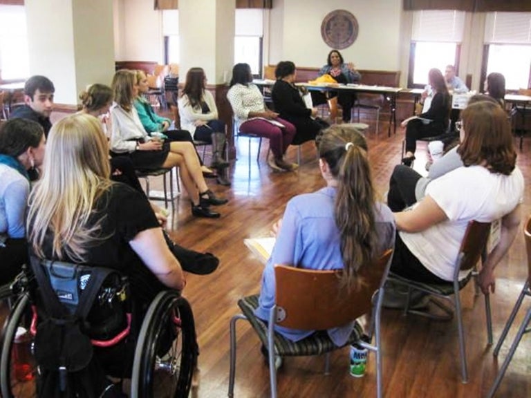 LEND Center of Pittsburgh trainees participating in a poverty simulation workshop