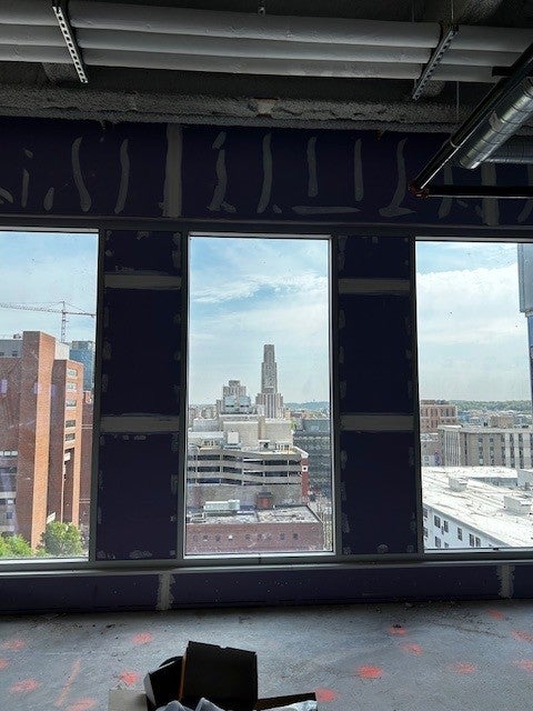 Floor 9 views of the Cathedral of Learning.