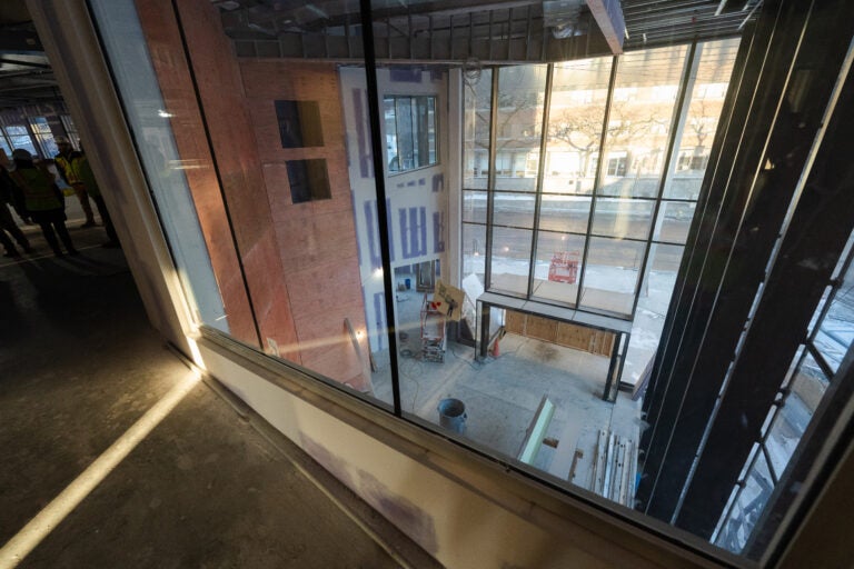 View of the loft space on floor 2 overlooking the lobby.