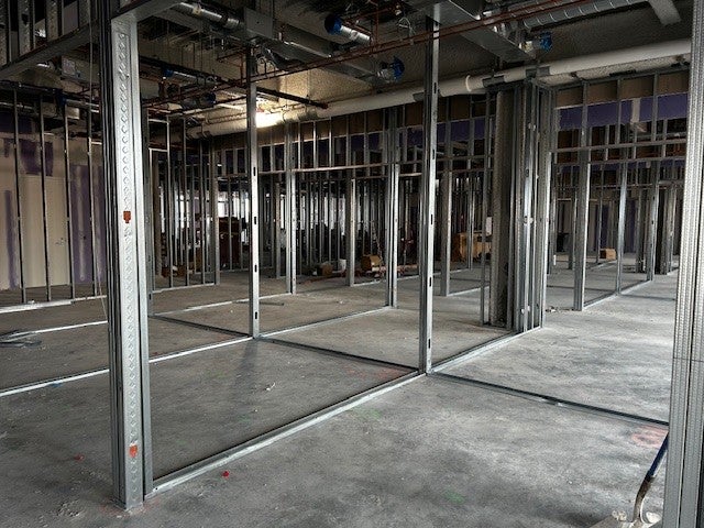 Office framing on Floor 8