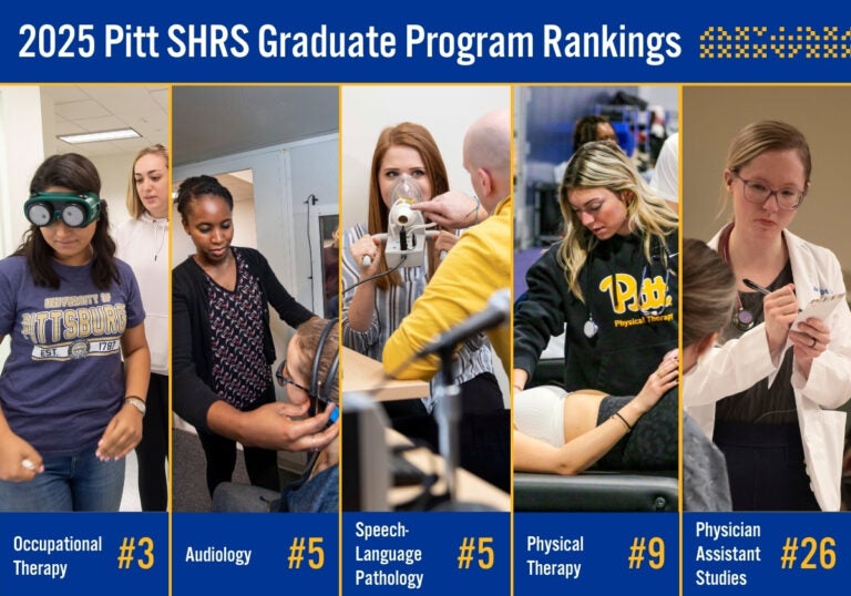 Graphic showing Occupational Therapy #3, Audiology #5, Speech-Language Pathology #5, Physical Therapy #9 and Physician Assistant Studies #26